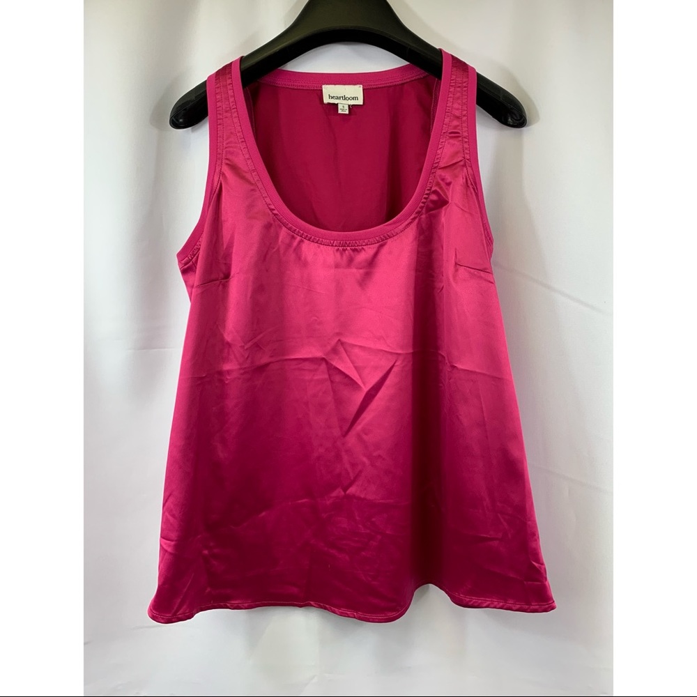 HEARTLOOM Satin Pink Sleeveless Blouse Tank Top S